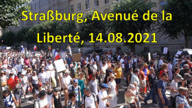 Straßburg gegen den Pass der Schande. Aufzug Avenue de la Liberté 14.08.2021 by Offene Gesellschaft Kurpfalz