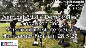Gedanken des Versammlungsleiters zum Hambacher „Fest der Demokratie“ am 28.5.22 by Offene Gesellschaft Kurpfalz